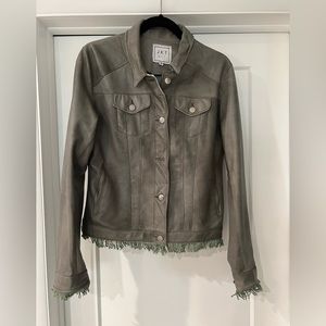 NWOT Alexa Leather cropped jacket by JKT NYC.  Great green color. Never worn
